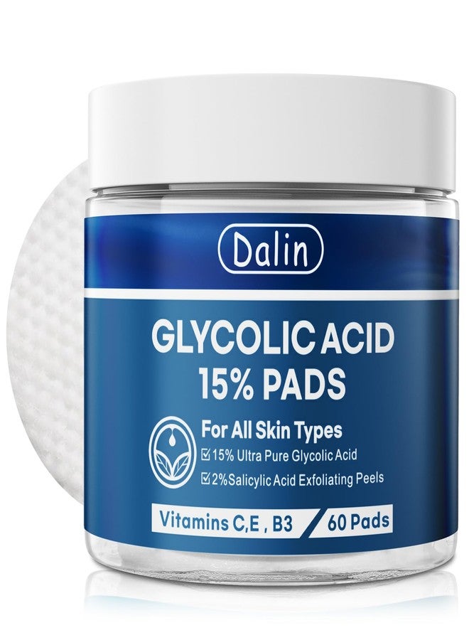 دالين ضمادات تقشير البشرة بحمض الجليكوليك، تحتوي على 15% من حمض الجليكوليك فائق النقاء و2% من حمض الساليسيليك، لتقشير البشرة والحفاظ على نعومتها ومنع ظهور التجاعيد والخطوط الدقيقة، لتجديد البشرة وإضفاء النضارة عليها - 60 ضمادة - Image 1